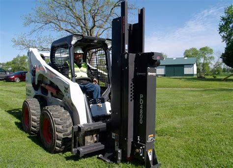 skid steer post driver rental virginia|wood post driver rental near me.